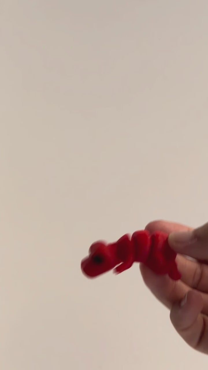 Timmy (T-Rex) shown moving in a hand.