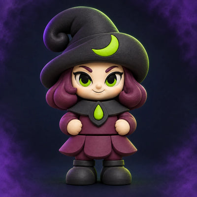Hex Halloween witch fidget concept render